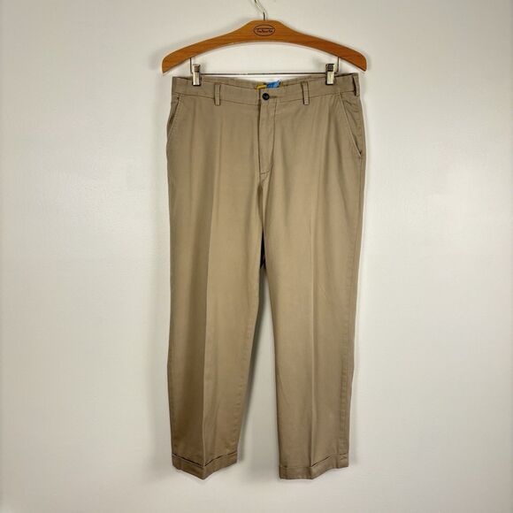 Eljo's Traditional Clothes Original VTG 1946 Flat Front Khakis Chinos 35x29 Read - Picture 1 of 10